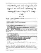 Phát triển phối thức sản phẩm hỗn hợp đá nội thất xuất khẩu sang thị trường EU của công ty CP Hồng Phúc 1