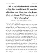 Một số giải pháp hạn chế tác động cúa sự biến động tỷ giá hối đoái đến hoạt động nhập khẩu phân bón từ thị trường Trung Quốc của Công ty XNK Nông lâm sản và Vật tư nông nghiệp