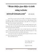 Hoàn thiện giao diện và tính năng website netrealvietnam com 1