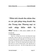 Phân tích doanh thu nhằm đưa ra các giải pháp tăng doanh thu cho Trung tâm Thương mại và xuất nhập khẩu thiết bị thủy