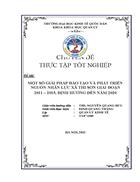 Một số giải pháp đào tạo và phát triển nguồn nhân lực xã thi sơn giai đoạn 2011 2015 định hướng đến năm 2020