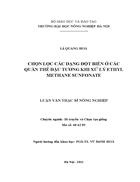 Chọn lọc các dạng đột biến ở các quần thể đậu tương khi xử lý ethyl methane sunfonate