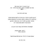 Tình hình dịch cúm gia cầm và kết quả tiêm phòng vacxin h5n1 h5n2 của trung quốc cho gà vịt nuôi tại bắc ninh từ năm 2004 đến năm 2010