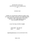 NGHIÊN CỨU THÀNH PHẦN NHÓM SÂU MIỆNG NHAI ĂN LÁ GÂY HẠI TRÊN CAM QUÝT ĐẶC ĐIỂM SINH HỌC SINH THÁI VÀ BIỆN PHÁP PHÒNG TRỪ BƯỚM PHƯỢNG VÀNG Papilo demoleus Linnaeus TẠI CAO PHONG HÒA BÌNH