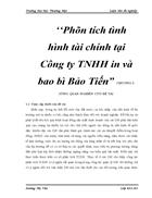 Phân tích tình hình tài chính tại Công ty TNHH in và bao bì Bảo Tiến 1