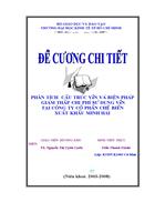 Phân tích cấu trúc vốn và biện pháp giảm thấp chi phí sử dụng vốn tại công ty cổ phần chế biến xuất khẩu minh hải