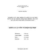 Nghiên cứu đặc điểm của đất và vật rơi rụng ở các trạng thái đất trống xã cao kỳ huyện chợ mới tỉnh bắc kạn