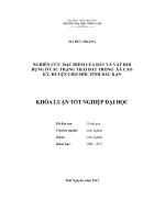 Nghiên cứu đặc điểm của đất và vật rơi rụng ở các trạng thái đất trống xã cao kỳ huyện chợ mới tỉnh bắc kạn 1