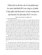 Phan tich va du bao cau ve san pham may loc nuoc tinh khiet RO cua cong ty co phan Cong nghe cap thoat nuoc va moi truong tren dia ban Ha Noi den nam 2015