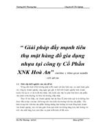 Giải pháp đẩy mạnh tiêu thụ mặt hàng đồ gia dụng nhựa tại công ty Cổ Phần XNK Hoà An 3