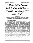 Hoàn thiện dịch vụ khách hàng tại Công ty TNHH viễn thông FPT miền bắc