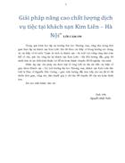 Nang cao chat luong dich vu tiec tai khach san kim lien