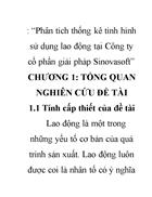 Phân tích thống kê tình hình sử dụng lao động tại Công ty cổ phần giải pháp Sinovasoft 3