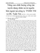 Nang cao chat luong cong tac tuyen dung nhan su tu nguon ben ngoai tai cong ty TNHH TM va DL Tuan Tai 4