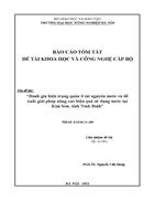 Đánh giá hiện trạng quản lí tài nguyên nước và đề xuất giải pháp nâng cao hiệu quả sử dụng nước tại Kim Sơn tỉnh Ninh Bình