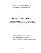 Hạch toán tiền lương và các khoản trích theo lương tại Công ty Cổ phần May Thăng Long