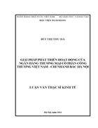Giải pháp phát triển hoạt động của ngân hàng thương mại cổ phần công thương việt nam chi nhánh bắc HÀ NỘI