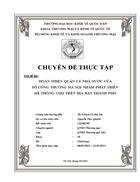 Hoàn thiện quản lý nhà nước của Sở Công thương Hà Nội nhằm phát triển hệ thống chợ trên địa bàn thành phố
