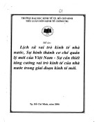 Lịch sử vai trò của kinh tế nhà nước