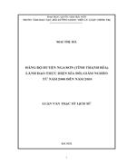 Đảng bộ huyện nga sơn tỉnh thanh hóa lãnh đạo thực hiện xóa đói giảm nghèo từ năm 2000 đến năm 2010