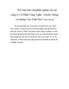 Kế toán bán vật phẩm quảng cáo tại công ty Cổ Phần Công Nghệ Truyền Thông và Quảng Cáo Tinh Hoa 5