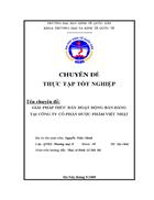 Giải pháp thúc đẩy hoạt động bán hàng tại công ty cổ phần dược phẩm việt nhật