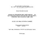 Đánh giá tình hình thực hiện phương án quy hoạch sử dụng đất huyện thanh thuỷ tỉnh Phú Thọ giai đoạn 2000 2010