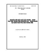 Nghiên cứu hiệu quả của phương pháp thụ tinh trong ống nghiệm cho nhận noãn tại bệnh viện Phụ sản Trung ương