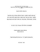 Đánh giá tình hình thực hiện một số dự án chuyển đổi mục đích sử dụng đất trên địa bàn huyện thuận thành tỉnh bắc ninh