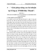 Giải pháp nâng cao lợi nhuận tại Công ty TNHH Bác Thành 1