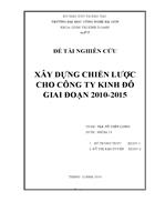 Xây dựng chiến lược kinh doanh cho công ty kinh do