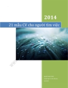 21 mẫu CV cho người tìm việc (2014)