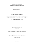 Luận văn thạc sĩ khoa học ngữ văn Vị trí của kẻ bên lề, thực hành thơ từ nhóm mở miệng từ góc nhìn văn hóa