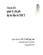 Quản lý chi phí dự án đầu tư xây dựng công trình - PGS. TS. Bùi Ngọc Toàn