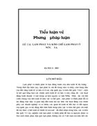 Lạm phát và kìm chế lạm phát ở nước ta Hà nội 6 - 2002 LờI Mở ĐầU Lạm phát và thiểu phát là bạn đồng hành của nền kinh tế thị trường