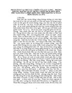 Phan tich vai tro tac chien cua luc luong phong khong-khong quan trong chien dich Dien Bien Phu nam 1954 va Dien Bien Phu tren khong 12 ngay dem thang 12-1972