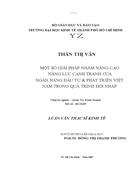 Một số giải pháp nâng cao năng lực cạnh tranh của Ngân hàng Đầu tư và Phát triển Việt Nam trong điều kiện hội nhập quốc tế