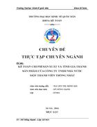 Kế toán chi phí sản xuất và tính giá thành sản phẩm của công ty tnhh nhà nước một thành viên thống nhất