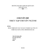 Hoàn thiện kế toán TSCĐ tại công ty TNHH Xây dựng công trình Hoàng Hà