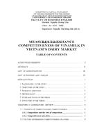 Measures to enhance competitiveness of Vinamilk in Vietnam s dairy market