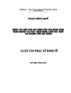 Nâng cao hiệu quả huy động vốn của Ngân hàng nông nghiệp và phát triển nông thôn – Chi nhánh tỉnh Đắc Nông