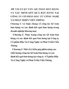 Thực trạng công tác kế toán bán hàng và xác định kết quả bán hàng tại Công ty Cổ phần Đầu Tư Công Nghệ và Phát Triển Viễn Thông