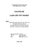 Giải pháp ngăn ngừa và hạn chế rủi ro trong thanh toán quốc tế tại ngân hàng Sài Gòn Thương Tín – Sacombank