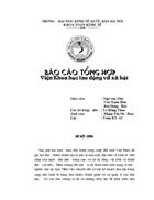 Báo cáo Tổng Hợp Viện Khoa học lao động và xã hội