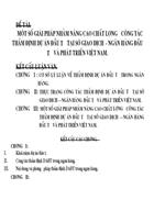 Một số giải pháp nhằm nâng cao chất lượng công tác thẩm định dự án đầu tư tại sở giao dịch - ngân hàng đầu tư và phát triển việt nam