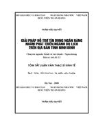 Giải pháp hỗ trợ tín dụng ngân hàng nhằm phát triển ngành du lịch trên địa bàn tỉnh Ninh Bình