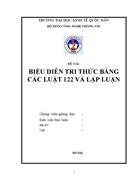 Biểu diễn tri thức bằng các luật 122 và lập luận