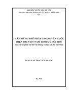 Cảm hứng phê phán trong văn xuôi hiện đại việt nam thời kỳ đổi mới