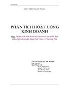 Phân tích tình hình tài chính và sự biến độn gíá cổ phiếu ngân hàng Sài Gòn Thương Tín