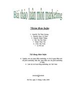 Nghiên cứu các quan điểm marketing và chỉ rõ quan điểm nào chi phối marketing hiện đại quan điểm nào chi phối marketing cổ điển